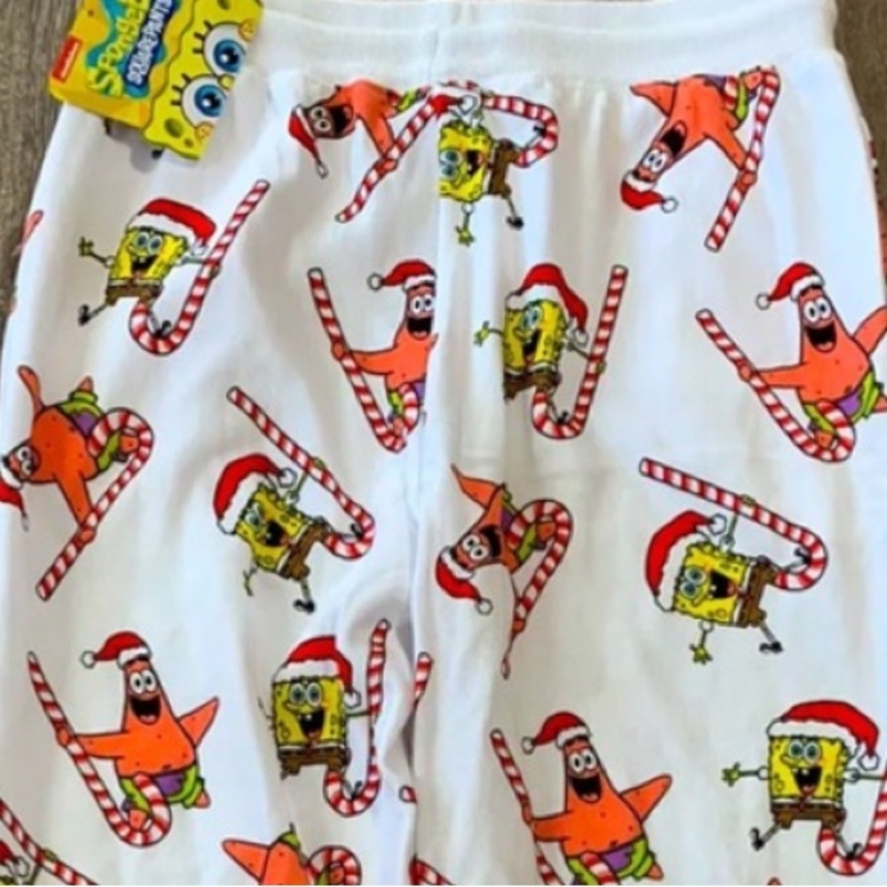 ❄️ Nickelodeon |Christmas Spongebob Squarepants Jogger Pants | Women Siz…
